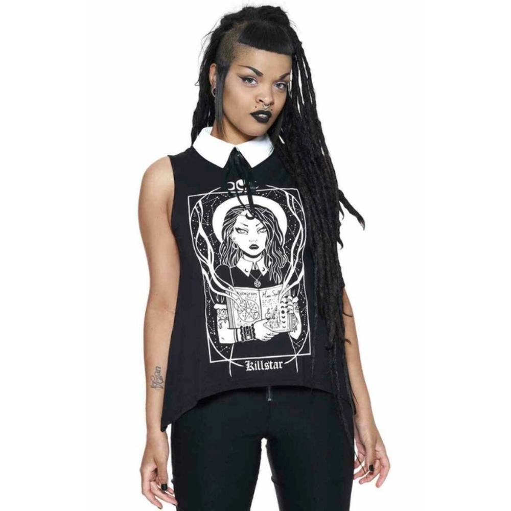 Killstar | Moonspell Collar Tank Top View 4